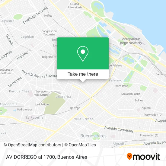 AV DORREGO al 1700 map