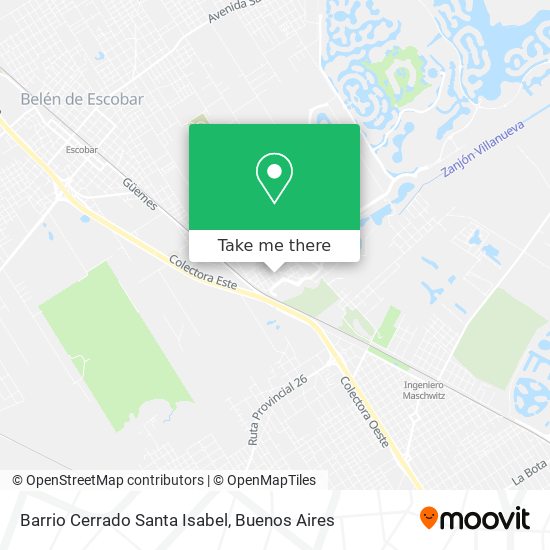 Barrio Cerrado Santa Isabel map
