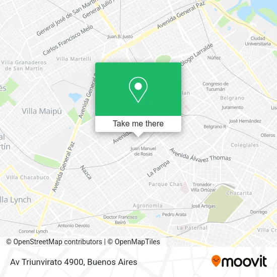 Av Triunvirato 4900 map