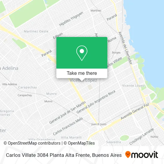 Mapa de Carlos Villate 3084  Planta Alta  Frente