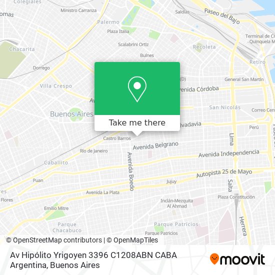 Av  Hipólito Yrigoyen 3396  C1208ABN CABA  Argentina map