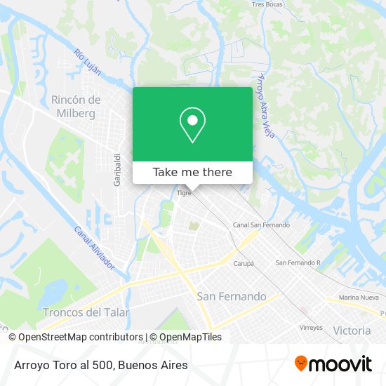 Mapa de Arroyo Toro al 500