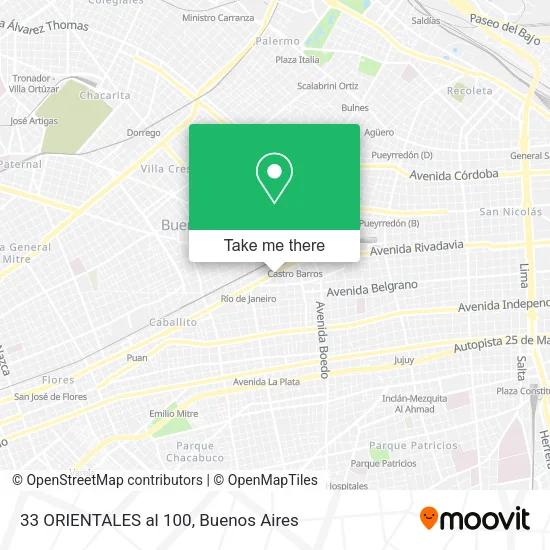 33 ORIENTALES al 100 map