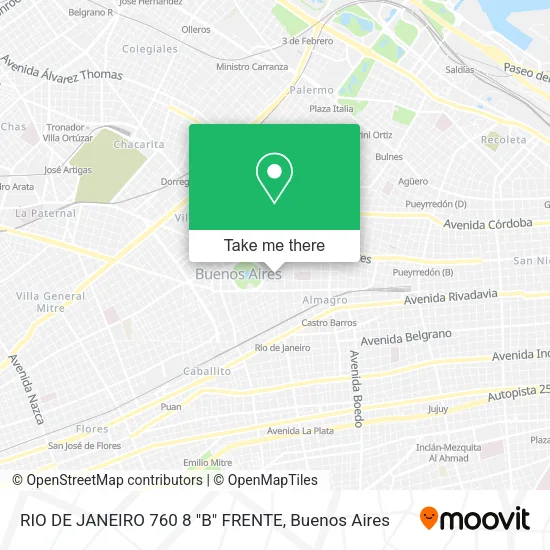 Mapa de RIO DE JANEIRO 760 8  "B"  FRENTE