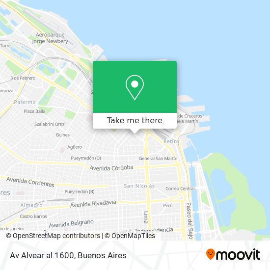 Av  Alvear al 1600 map