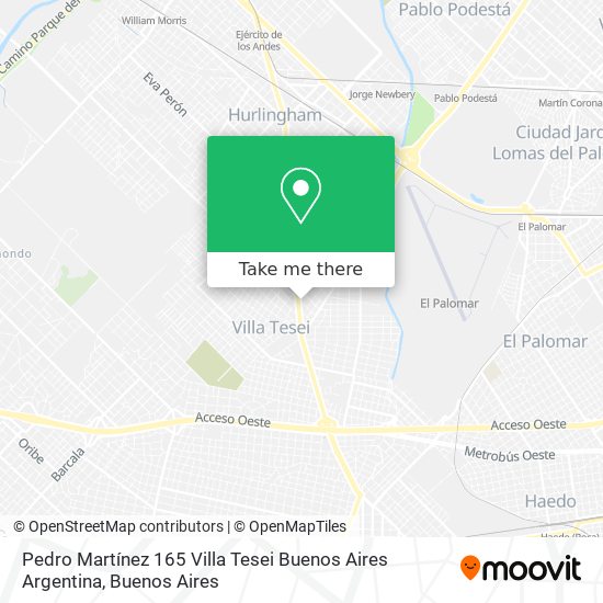 Pedro Martínez 165  Villa Tesei  Buenos Aires  Argentina map