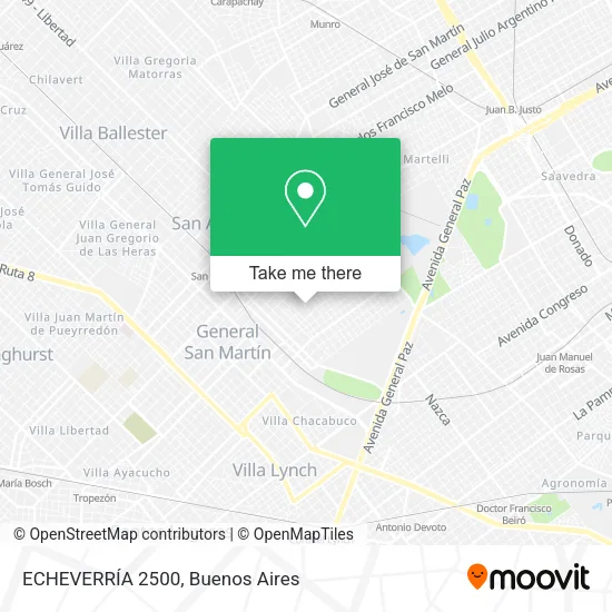 ECHEVERRÍA 2500 map