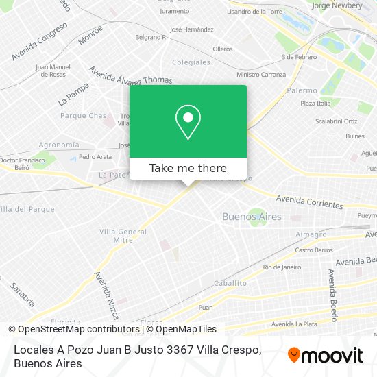 Locales A Pozo Juan B  Justo 3367 Villa Crespo map