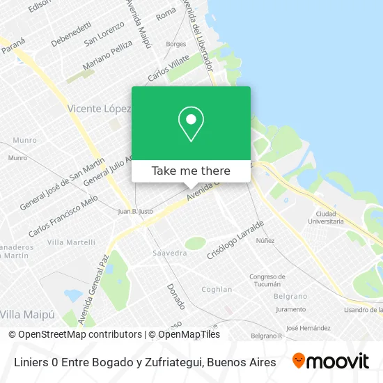 Mapa de Liniers 0  Entre Bogado y Zufriategui