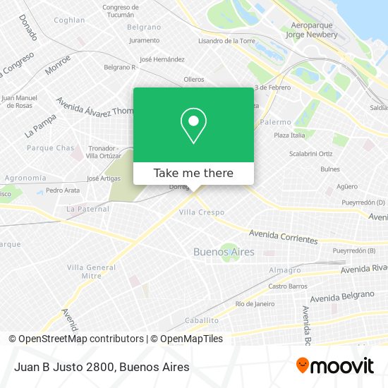 Juan B Justo 2800 map