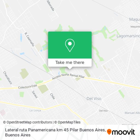 Lateral ruta Panamericana km 45  Pilar  Buenos Aires map