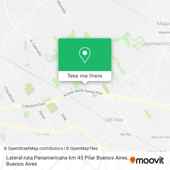Mapa de Lateral ruta Panamericana km 45  Pilar  Buenos Aires