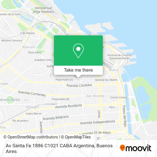 Mapa de Av  Santa Fe 1886  C1021 CABA  Argentina