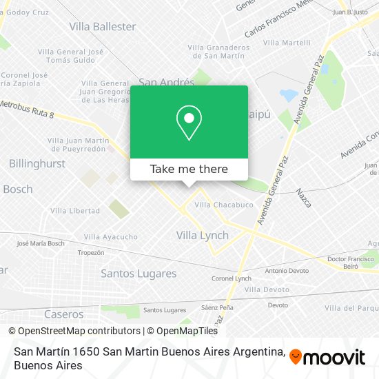 Mapa de San Martín 1650  San Martin  Buenos Aires  Argentina