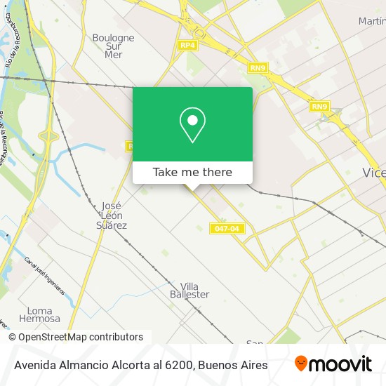 Avenida Almancio Alcorta al 6200 map