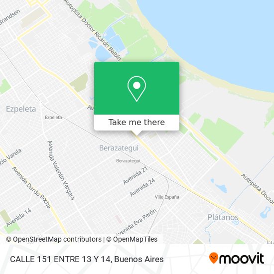 CALLE 151 ENTRE 13 Y 14 map
