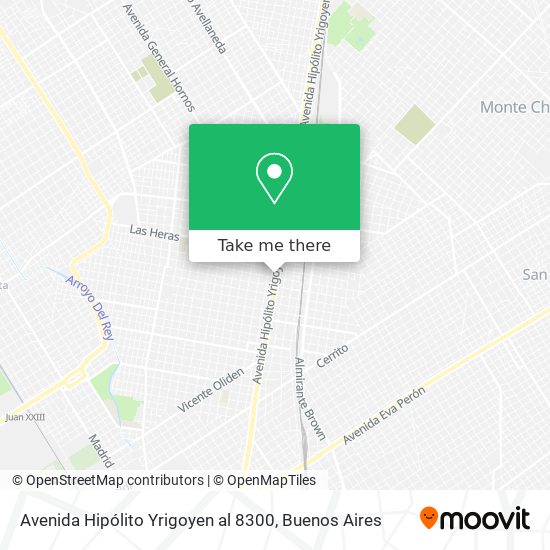 Avenida Hipólito Yrigoyen al 8300 map