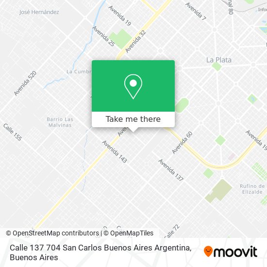 Calle 137 704  San Carlos  Buenos Aires  Argentina map