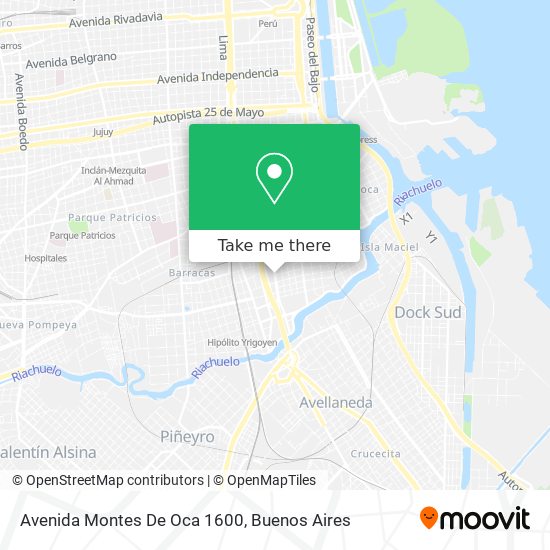 Avenida Montes De Oca 1600 map