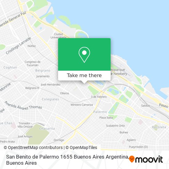 San Benito de Palermo 1655  Buenos Aires  Argentina map