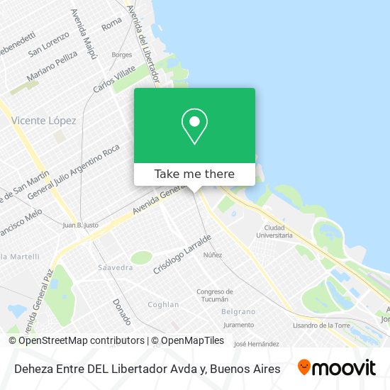 Mapa de Deheza Entre DEL Libertador  Avda  y