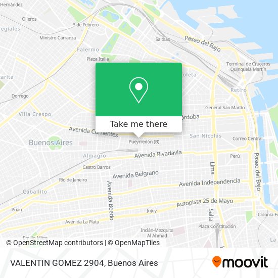 Mapa de VALENTIN GOMEZ 2904