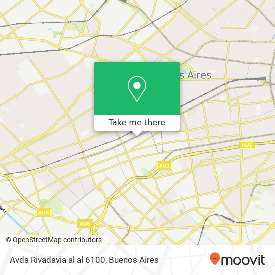 Avda Rivadavia al al 6100 map