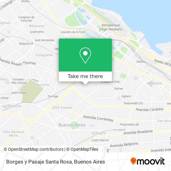 Mapa de Borges y Pasaje Santa Rosa