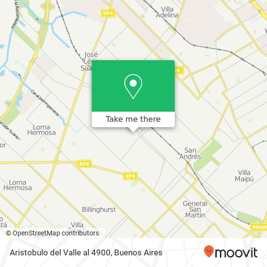 Aristobulo del Valle al 4900 map