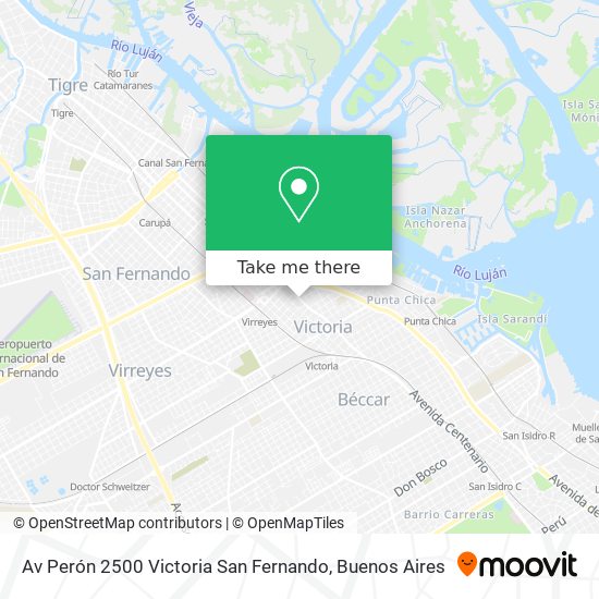 Av  Perón 2500  Victoria  San Fernando map