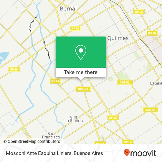 Mapa de Mosconi Ante Esquina Liniers
