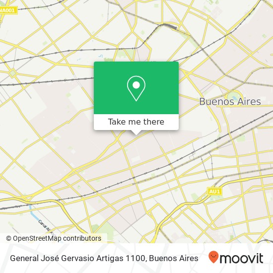 General José Gervasio Artigas 1100 map