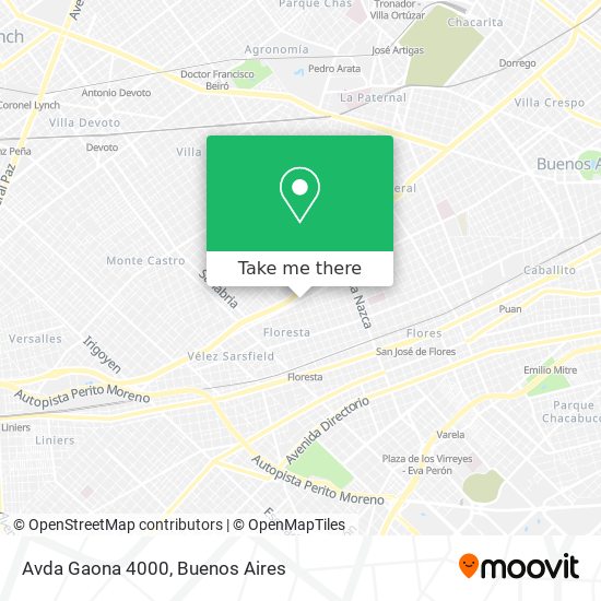 Mapa de Avda Gaona   4000