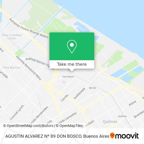 AGUSTIN ALVAREZ Nº 89 DON BOSCO map