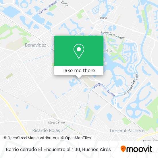 Barrio cerrado El Encuentro al 100 map
