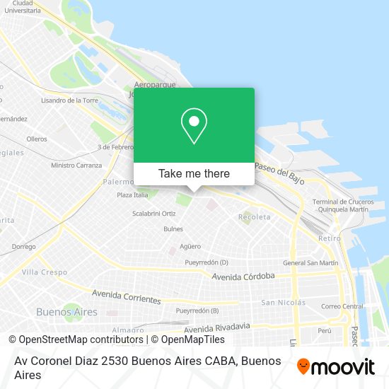 Av Coronel Diaz 2530   Buenos Aires  CABA map