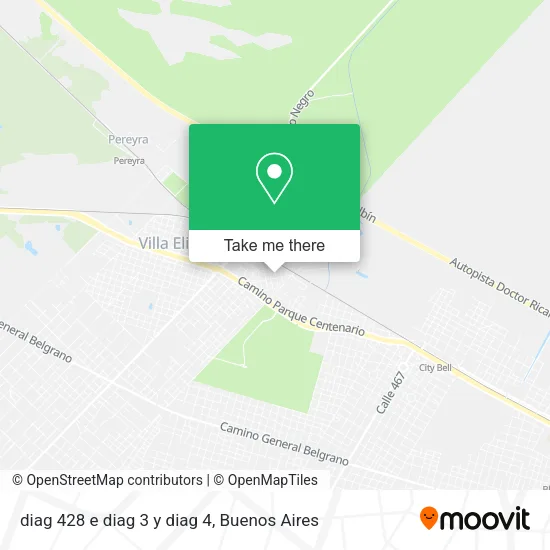 Mapa de diag 428 e  diag 3 y diag 4