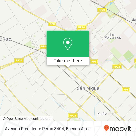 Avenida Presidente Peron 3404 map