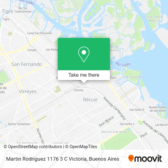Mapa de Martin Rodriguez 1176  3 C  Victoria