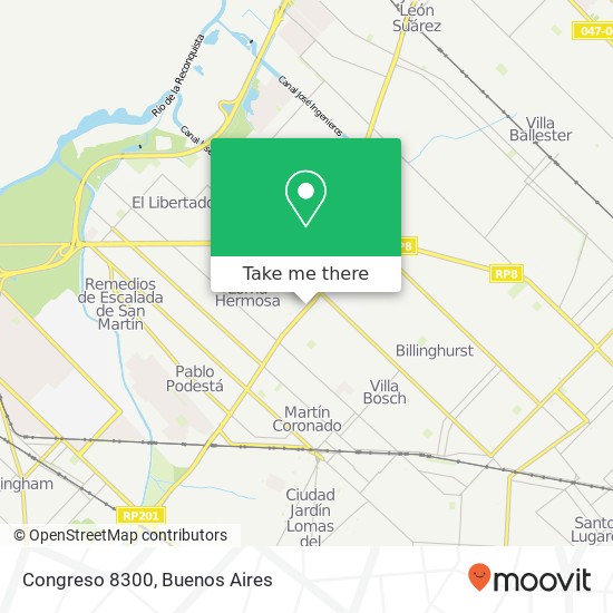 Congreso 8300 map