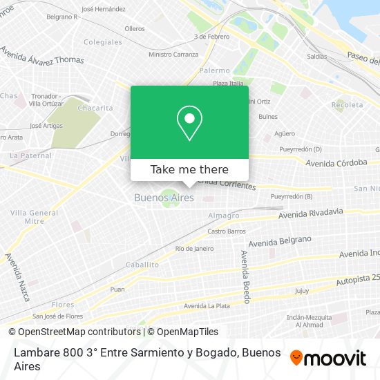 Mapa de Lambare 800 3° Entre Sarmiento y Bogado