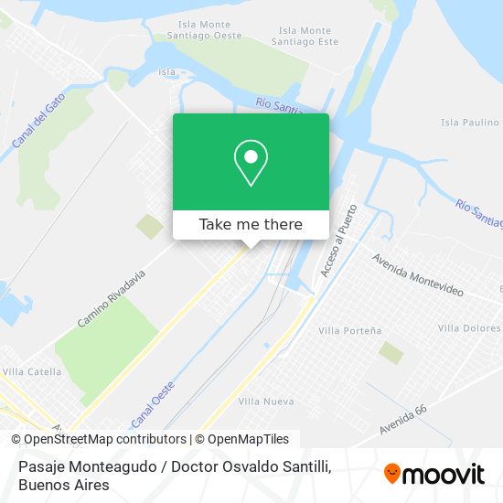 Mapa de Pasaje Monteagudo / Doctor Osvaldo Santilli