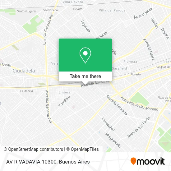 AV RIVADAVIA 10300 map