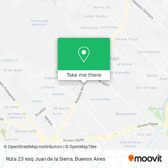 Mapa de Ruta 23 esq  Juan de la Sierra