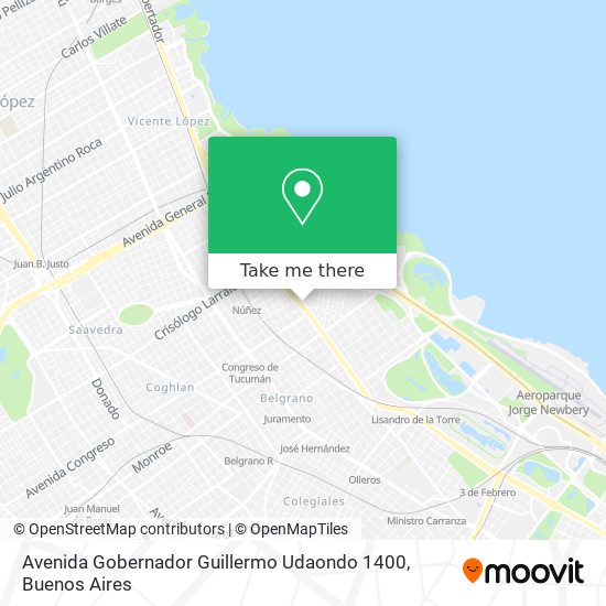 Avenida Gobernador Guillermo Udaondo 1400 map