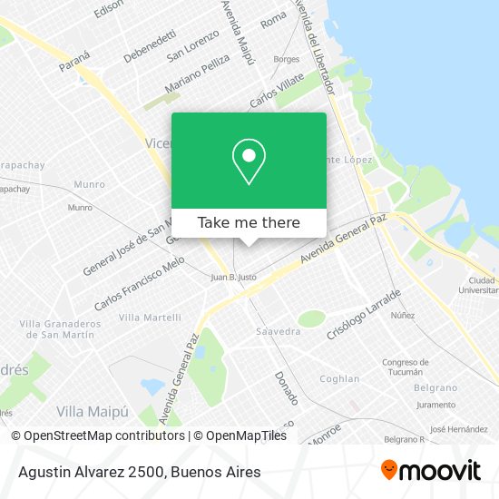 Agustin Alvarez  2500 map