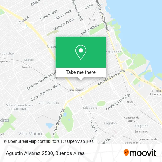 Mapa de Agustin Alvarez  2500