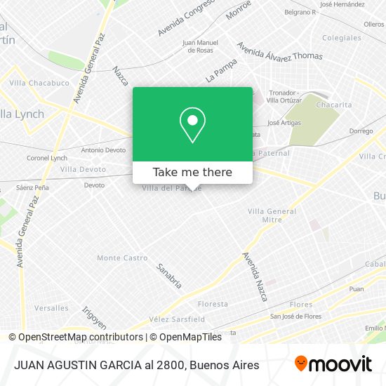 JUAN AGUSTIN GARCIA al 2800 map