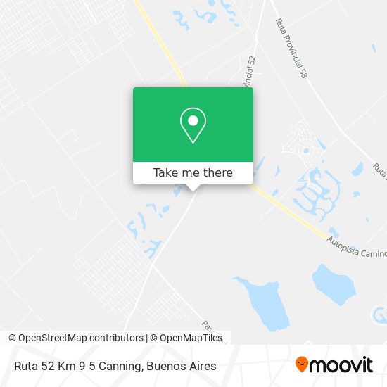 Ruta 52 Km 9 5 Canning map