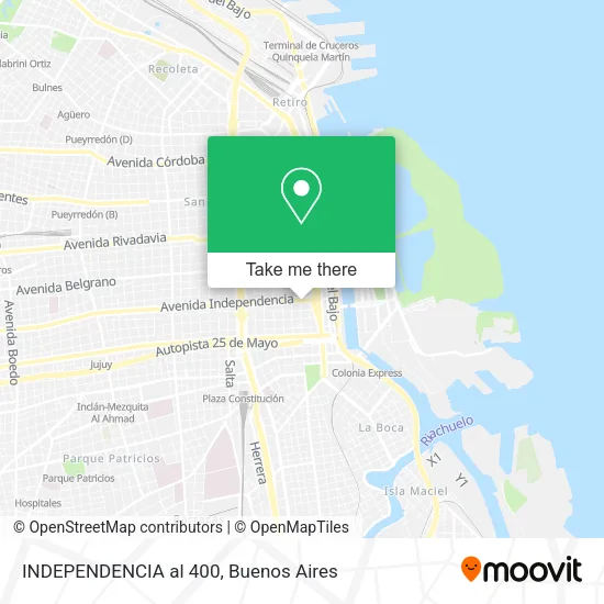 Mapa de INDEPENDENCIA al 400